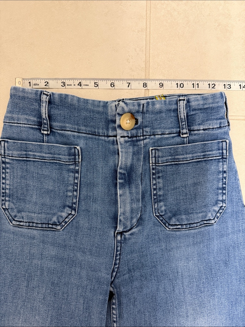 Maeve by Anthropologie Colette High-Rise Wide-Leg Jeans in Light Blue Denim - Picture 6 of 8